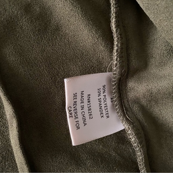 Faux Suede Green Draped Front Cropped Jacket - Picture 7 of 9